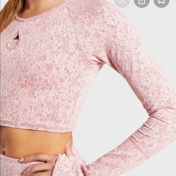 gymshark fleur long sleeve crop top size S - Picture 5 of 5